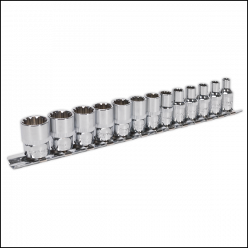 Sealey AK69813 Premier Total Drive® Socket Set 1/4 inch Sq Drive 13pc
