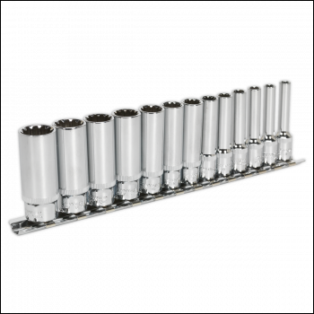 Sealey AK69813D Premier Total Drive® Deep Socket Set 1/4 inch Sq Drive 13pc