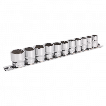 Sealey AK69911 Premier Total Drive® Socket Set 3/8 inch Sq Drive 11pc
