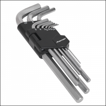 Sealey AK7136 Premier Long Hex Key Set 9pc Long