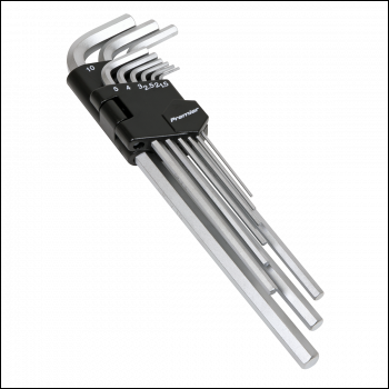 Sealey AK7137 Premier Extra-Long Hex Key Set 9pc