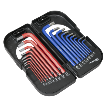 Sealey AK7176 Long Anti-Slip TRX-Star* & Ball-End Hex Key Set 18pc