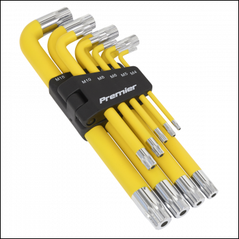 Sealey AK7189 Premier Jumbo Anti-Slip Spline Key Set 9pc