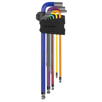 Sealey AK7198 Extra-Long Ball-End Hex Key Set - Imperial 9pc