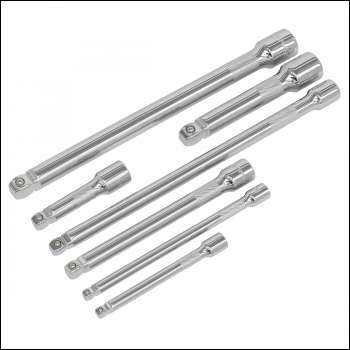 Sealey AK770 Premier Wobble/Rigid Extension Bar Set 1/4 inch , 3/8 inch  & 1/2 inch Sq Drive 7pc