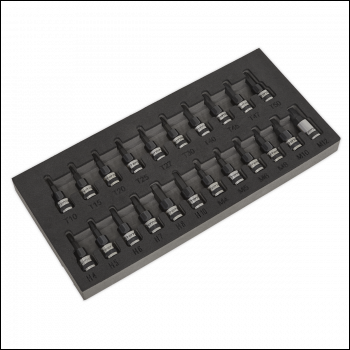 Sealey AK7985 Premier Black TRX-Star*/Hex/Spline Socket Bit Set 3/8 inch Sq Drive 22pc