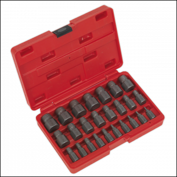 Sealey AK8182 Multi-Spline Screw Extractor Set 25pc