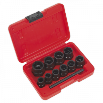 Sealey AK8184 Spanner Type Bolt Extractor Set 3/8 inch Sq Drive 11pc