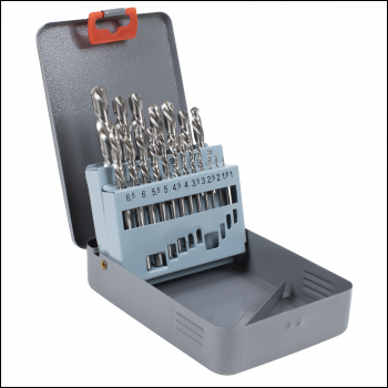 Sealey AK8190 Left-Hand Spiral Drill Bit Set 19pc