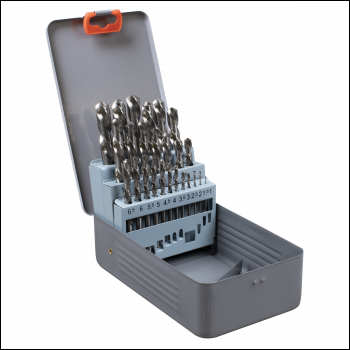 Sealey AK8191 Left-Hand Spiral Drill Bit Set 25pc
