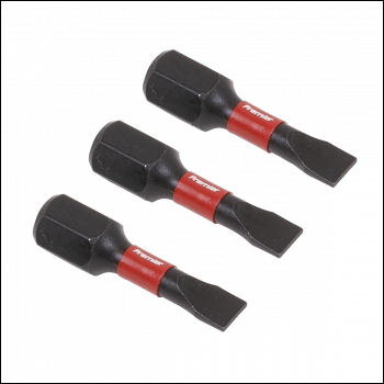 Sealey AK8201 Premier Slotted Impact Power Tool Bits 4.5 x 25mm 3pc