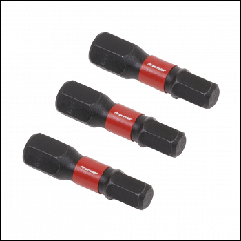 Sealey AK8213 Premier Hex Impact Power Tool Bits 5 x 25mm 3pc