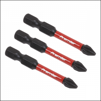 Sealey AK8230 Premier Phillips Impact Power Tool Bits #2 x 50mm 3pc