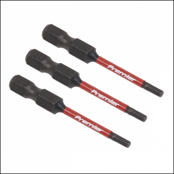 Sealey AK8235 Premier Hex Impact Power Tool Bits 2.5 x 50mm 3pc