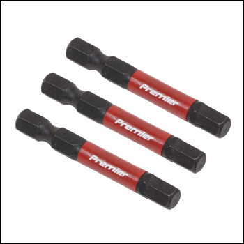 Sealey AK8239 Premier Hex Impact Power Tool Bits 6 x 50mm 3pc
