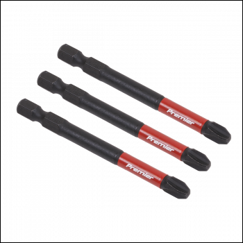 Sealey AK8256 Premier Phillips Impact Power Tool Bits #3 x 75mm 3pc