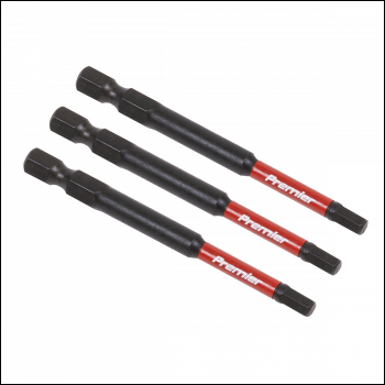 Sealey AK8262 Hex 4mm Impact Power Tool Bits 75mm - 3pc