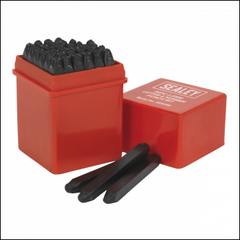 Sealey AK8296 Letter & Number Punch Set 2.5mm 36pc