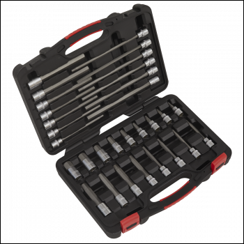 Sealey AK89000 Premier Platinum Hex Socket Bit Set 3/8 inch Sq Drive 30pc