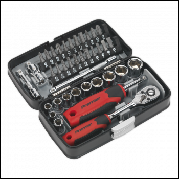 Sealey AK8945 Premier Socket & Bit Set 1/4 inch Sq Drive 38pc