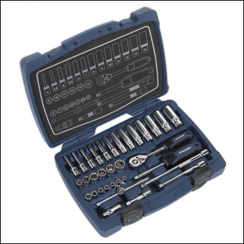 Sealey AK8990 Premier Socket Set 1/4 inch Sq Drive 33pc