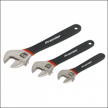 Sealey AK907 Premier Adjustable Ni-Fe Finish Wrench Set 3pc