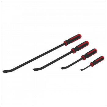 Sealey AK9105 Premier Heavy-Duty Angled Pry Bar Set with Hammer Cap 4pc