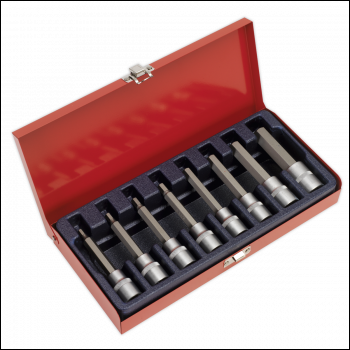 Sealey AK9310 Premier Hex Socket Bit Set 1/2 inch Sq Drive 8pc