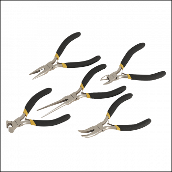 Sealey AK937 Premier Mini Pliers Set Ni-Fe Finish 5pc