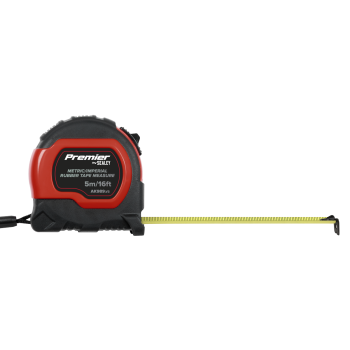 Sealey AK98912 Metric/Imperial Rubber Tape Measure 5m(16ft) x 19mm - Display Box of 12