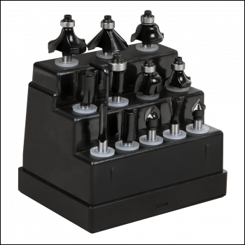 Sealey AK9912 Router Bit Set 1/4 inch  Shank 12pc
