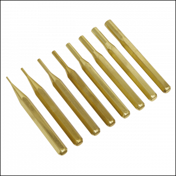 Sealey AKB08 Brass Pin Punch Set 8pc