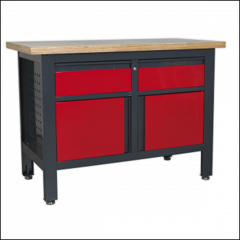 Sealey AP1372A Workbench with 2 Drawers & 2 Cupboards