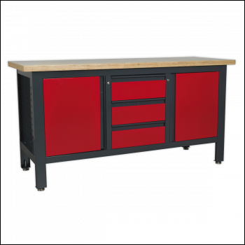 Sealey AP1905C Workbench with 3 Drawers & 2 Cupboards