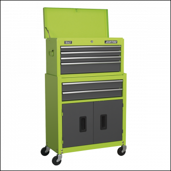 Sealey AP2200BBHV American PRO® Topchest & Rollcab Combination 6 Drawer - Green/Grey