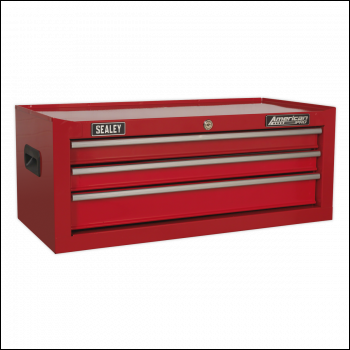 Sealey AP223 American PRO® Mid-Box Tool Chest 3 Drawer - Red