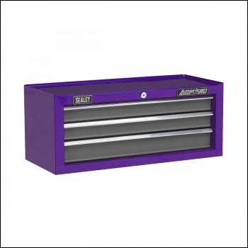 Sealey AP22309BBCP American PRO® Mid-Box Tool Chest 3 Drawer - Purple/Grey