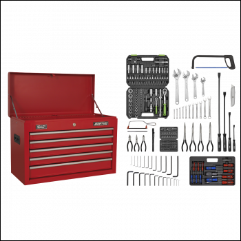 Sealey AP225COMBO American PRO® Topchest 5 Drawer with 272pc Tool Kit - Red
