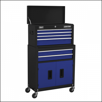 Sealey AP22B American PRO® Topchest & Rollcab Combination 6 Drawer - Blue