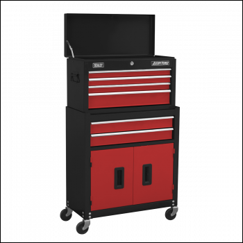 Sealey AP22R American PRO® Topchest & Rollcab Combination 6 Drawer - Red