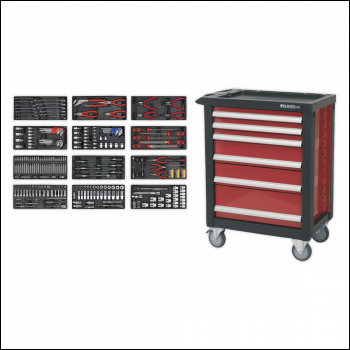 Sealey AP2406TBTC01 Premier™ Rollcab 6 Drawer with 298pc Tool Kit