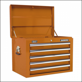 Sealey AP26059TO Topchest 5 Drawer with Ball-Bearing Slides - Orange