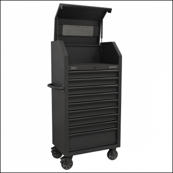 Sealey AP2709BE Superline PRO® Black Edition Tower Cabinet with 9 Soft Close Drawers & Power Strip 690mm