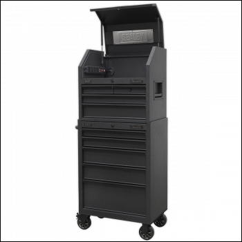 Sealey AP27BESTACK Superline PRO® Black Edition Tool Chest Combination with 9 Soft Close Drawers & Power Strip