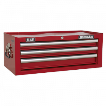 Sealey AP33339 Superline PRO® Mid-Box Tool Chest 3 Drawer - Red