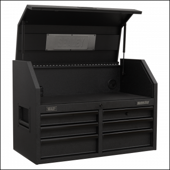 Sealey AP3607BE Superline PRO® Black Edition Topchest with 6 Soft Close Drawers & Power Strip 910mm