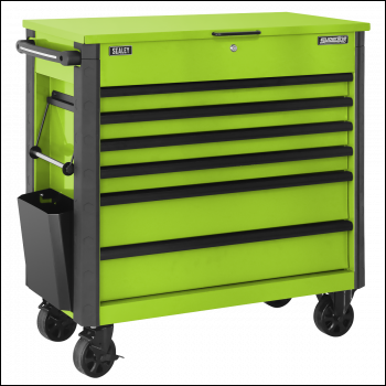 Sealey AP366HV Tool Trolley 6 Drawer - Green