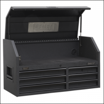 Sealey AP4106BE Superline PRO® Black Edition Topchest with 6 Soft Close Drawers & Power Strip 1030mm