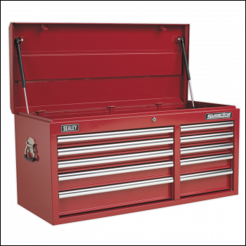Sealey AP41110 Topchest 10 Drawer with Ball-Bearing Slides Heavy-Duty - Red