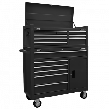 Sealey AP41STACKB American PRO® Topchest & Rollcab Combination 15 Drawer - Black